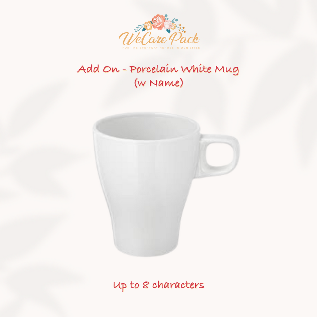 Add-on: White Porcelain Mug (w name)