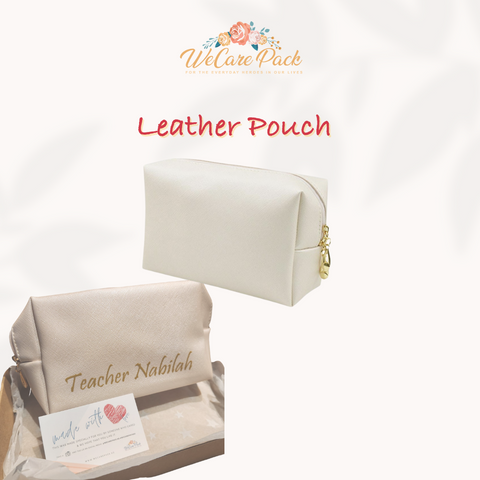 Individual Gifts : PU Leather Pouch (white)